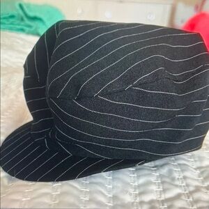 Black Pinstripe Men's Cap